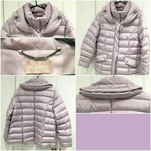 NEW Planet Puffer Lavender/Mauve Down Coat 14 L